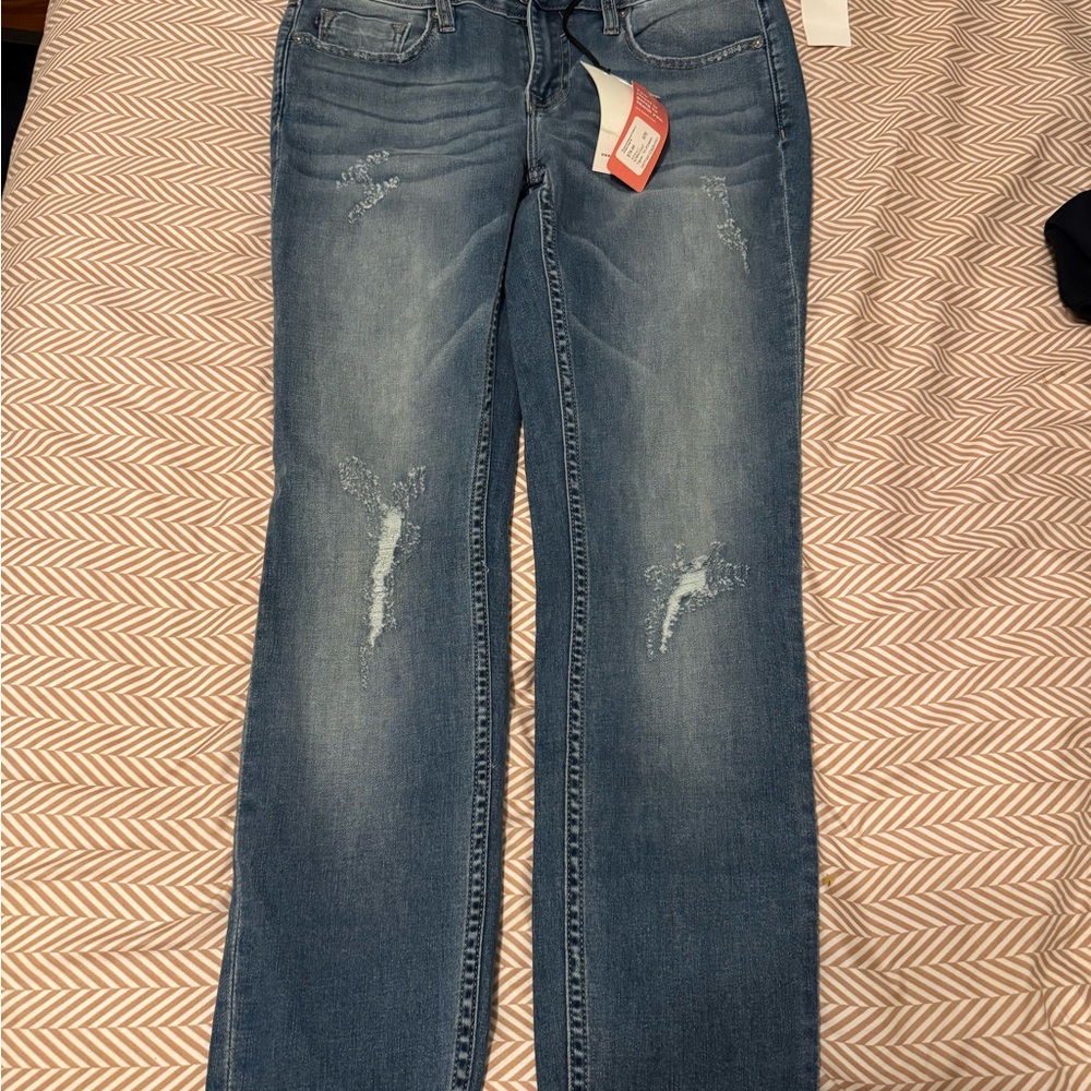 Vigoss Women's Light Blue Straight Leg Jeans